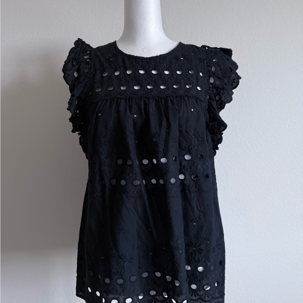 Kate Spade - Black Eyelet Women's Top